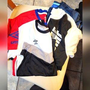 Boy's Umbro athletic soccer shirts lot size 10-14